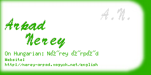 arpad nerey business card